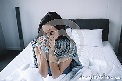 A girl in the morning Stock Photo