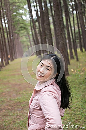 Girl with a smail Stock Photo