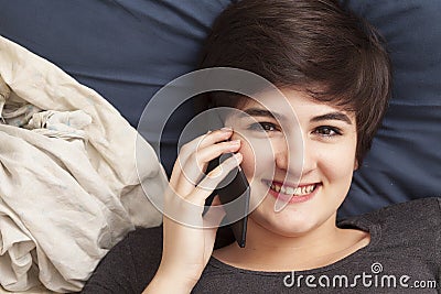Girl with smart phone Stock Photo