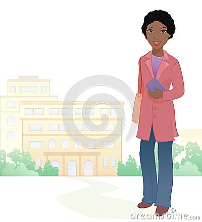 Girl student Vector Illustration