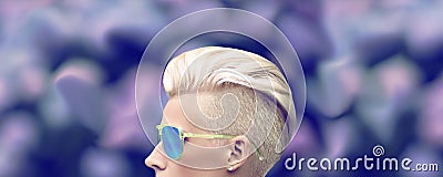 Girl with a stylish haircut Stock Photo