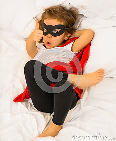 The girl super hero Stock Photo