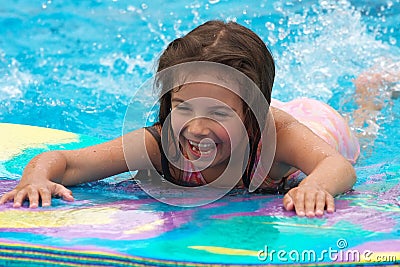 Girl swimming Stock Photo