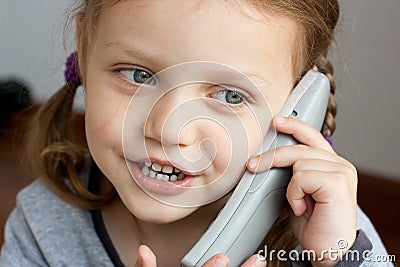 Girl talking on the phone Stock Photo