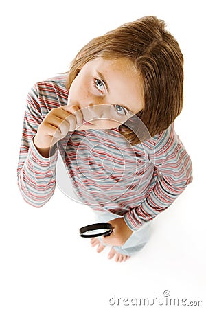 Girl thinking Stock Photo