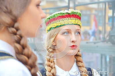 Ukraina girl from folcloric team Editorial Stock Photo