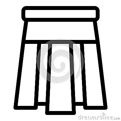 Girl uniform skirt icon, outline style Stock Photo