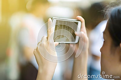 Photography with a mobile phone Stock Photo