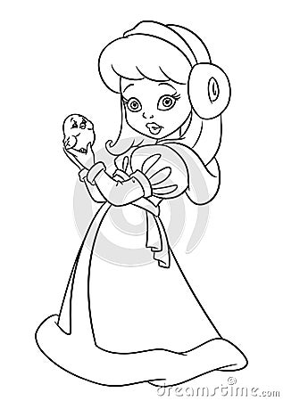 Girl winter coat beauty coloring pages cartoon Cartoon Illustration