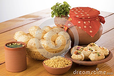 Pani Puri, Golgappe, Chat item Stock Photo