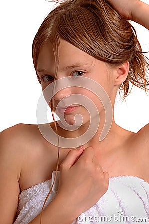 Girl wth beautiful complexion Stock Photo