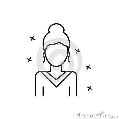 Girl young avatar icon. Element of people avatar icon Stock Photo