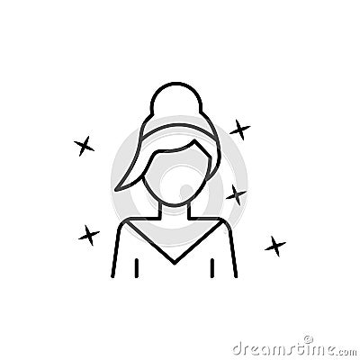 Girl young avatar modern icon. Element of people avatar icon Stock Photo