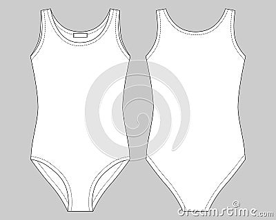 Girls bodies wear on gray background. Lady body underwear. Vector Illustration