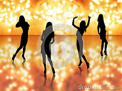 Girls dancing Stock Photo