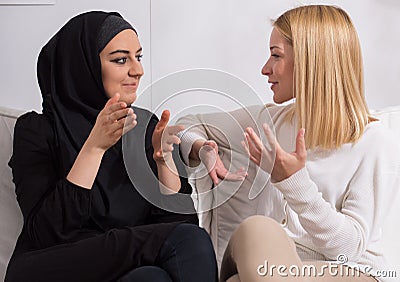 Girls of different ethnicity Stock Photo