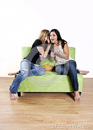 Girls gossip Stock Photo