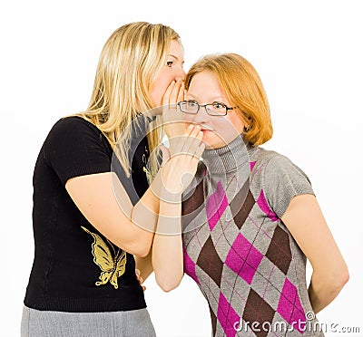 Girls gossip Stock Photo