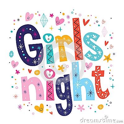 Girls night Vector Illustration