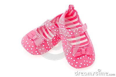 Girls Pink Baby Shoes Stock Images - Image: 26189654