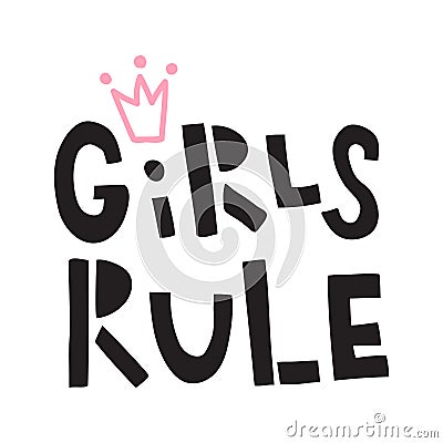 Girls rule Vector Illustration