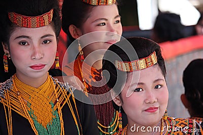 Girls at Toraja Funeral Ceremony Editorial Stock Photo