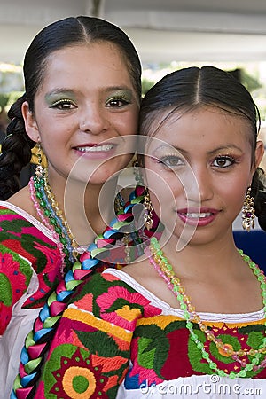 Girls on traditional costumes Editorial Stock Photo