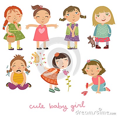 Girls vector set Vector Illustration