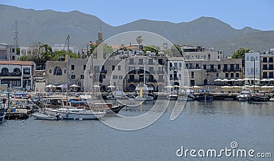 Girne, Kyrenia, Northern Cyprus- June1,2024 Kyrenia Girne Old Harbour,Girne is a city on the northern coast of Cyprus, noted for Editorial Stock Photo