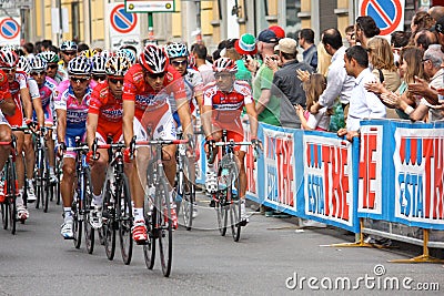 Giro d'Italia 2009 - Race in Milan Editorial Stock Photo
