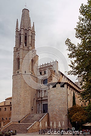 Girona. Cathedral. Stock Photo