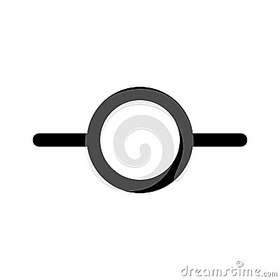 Git commit icon line isolated on white background. Black flat thin icon on modern outline style. Linear symbol and editable stroke Vector Illustration