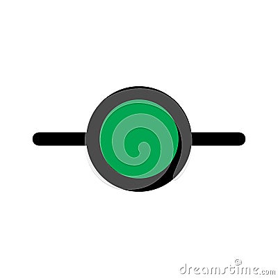 Git commit icon line isolated on white background. Black flat thin icon on modern outline style. Linear symbol and editable stroke Vector Illustration