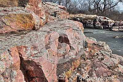 Gitchee Manitou is a Nature Preserve on the Iowa/South Dakota border Infamous for murders of children Stock Photo