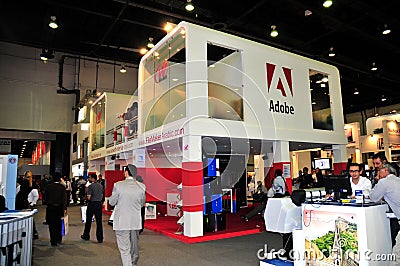 GITEX 2008 - Adobe Pavilion Editorial Stock Photo