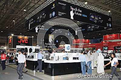 GITEX 2009 - HP touch the future now Editorial Stock Photo