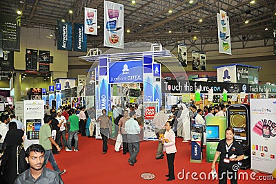GITEX Shopper Expo Dubai - Rush in central hall Editorial Stock Photo