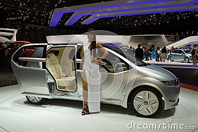 Giugiaro Volkswagen E-Motion Concept - Geneva 2011 Editorial Stock Photo