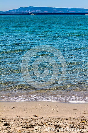 Giunco Beach with crystal clear water Stock Photo