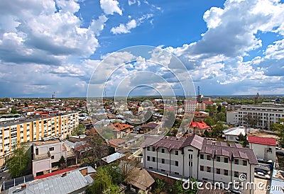 Giurgiu, Romania, top view panorama Editorial Stock Photo