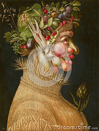 Giuseppe Arcimboldo, The Summer, 1563, Editorial Stock Photo