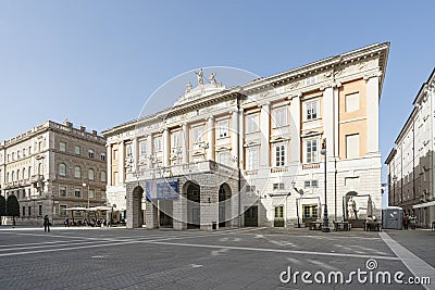 Giuseppe Verdi theater in Trieste Editorial Stock Photo