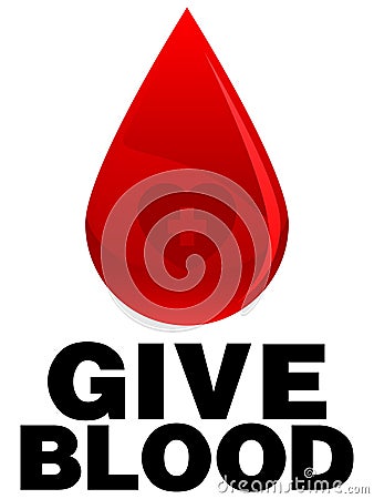 Give Blood Vector Illustration