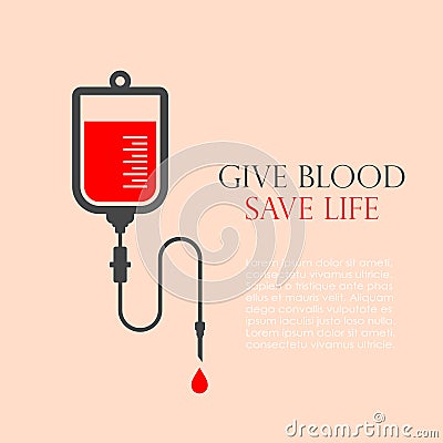 Give blood poster Vector Illustration