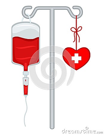 Give Blood - Save lives! Vector Illustration