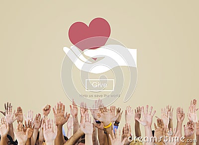 GIve Care Help Please Support Donate Charity Concept Stock Photo