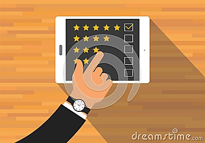 Give feedback rating Vector Illustration