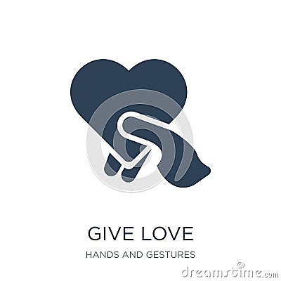 give love icon in trendy design style. give love icon isolated on white background. give love vector icon simple and modern flat Vector Illustration