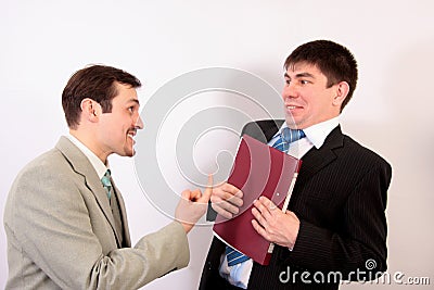 Give me the folder! Stock Photo
