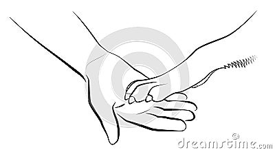 Give Paws Human Hand Dogs Paw Illustration Logo Vector Illustration